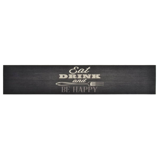 Tapete de cozinha lavável 60x300 cm veludo padrão cozinha preto