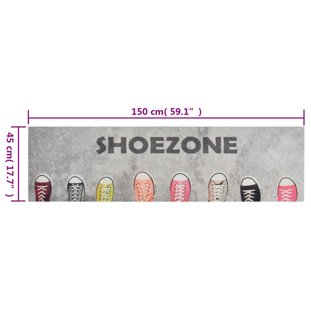Tapete de cozinha lavável 45x150 cm veludo padrão shoezone