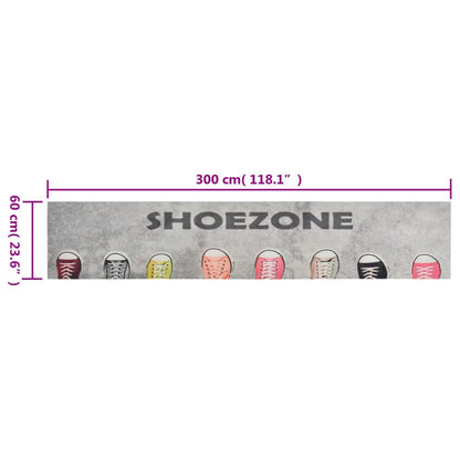 Tapete de cozinha lavável 60x300 cm veludo padrão shoezone