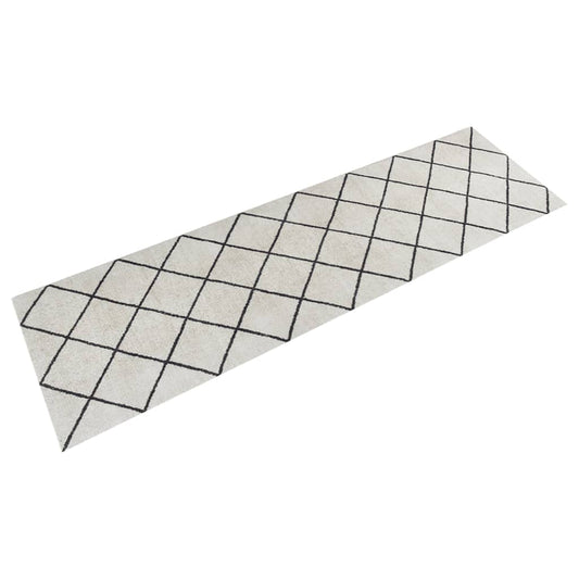Tapete de cozinha lavável 45x150 cm veludo padrão quadrados