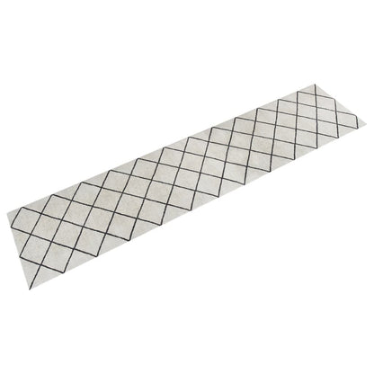 Tapete de cozinha lavável 60x300 cm veludo padrão quadrados