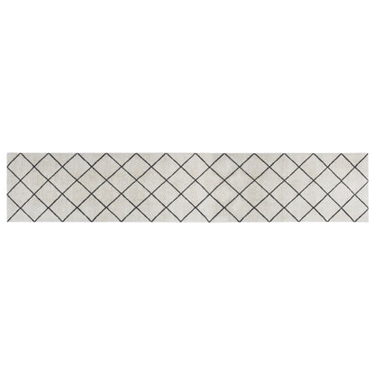 Tapete de cozinha lavável 60x300 cm veludo padrão quadrados