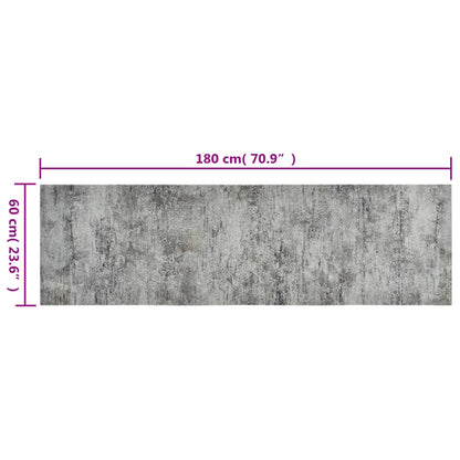 Tapete de cozinha lavável 60x180 cm veludo padrão betão