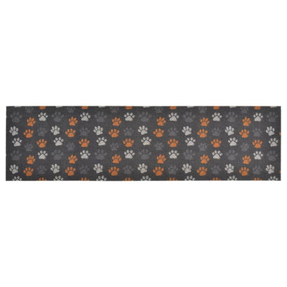 Tapete de cozinha lavável 45x150 cm veludo padrão patinhas