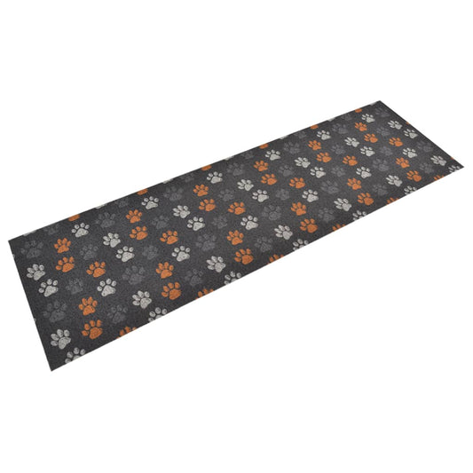 Tapete de cozinha lavável 60x180 cm veludo padrão patinhas
