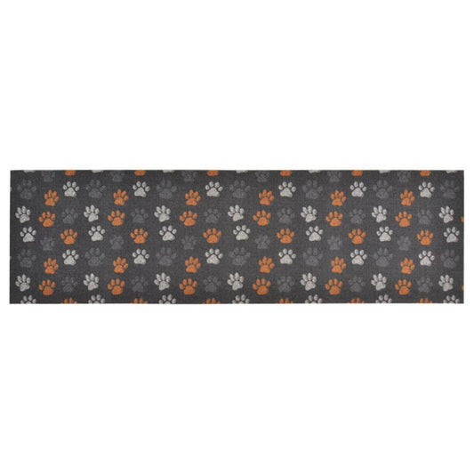 Tapete de cozinha lavável 60x180 cm veludo padrão patinhas