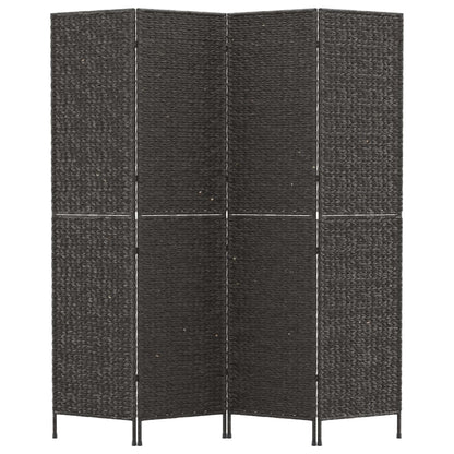 Biombo de 4 painéis 163x180 cm jacinto de água preto