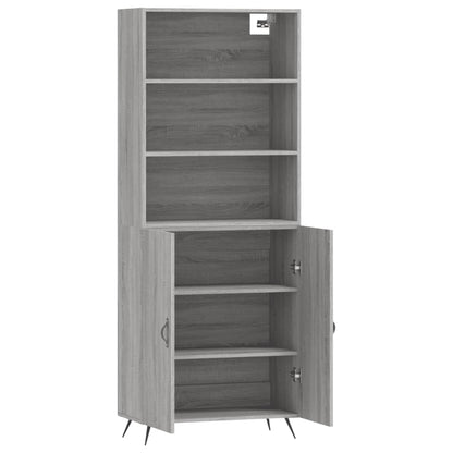 Armário alto 69,5x34x180 cm derivados de madeira sonoma cinza