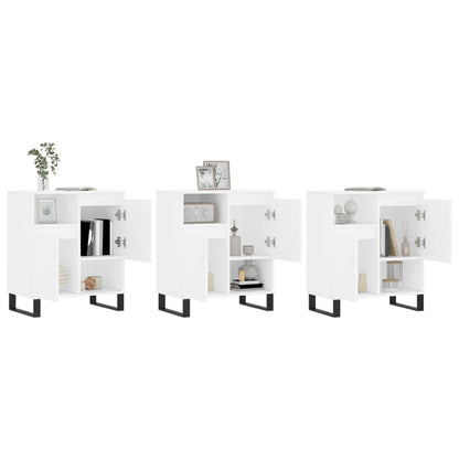 Aparadores 3 pcs madeira processada branco