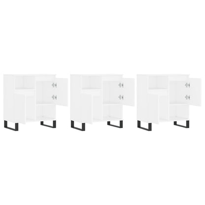 Aparadores 3 pcs madeira processada branco