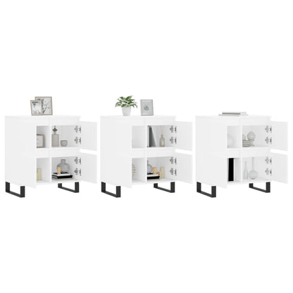 Aparadores 3 pcs madeira processada branco