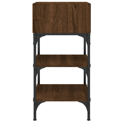 Mesa cabeceira 35x34,5x70cm derivados madeira carvalho castanho