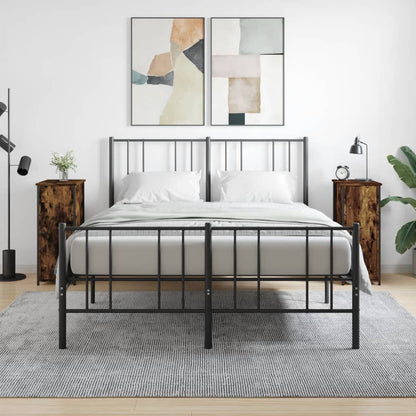 Mesas de cabeceira 2 pcs derivados de madeira carvalho fumado