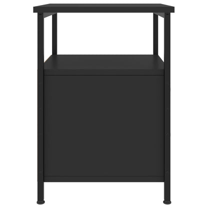 Mesas de cabeceira 2pcs 34x35,5x50cm derivados de madeira preto