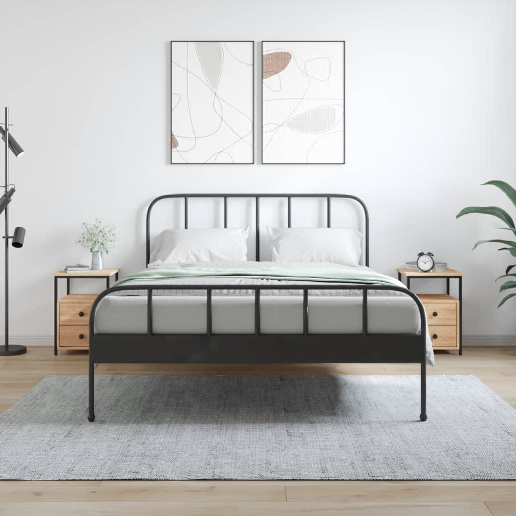 Mesas de cabeceira 2 pcs derivados de madeira carvalho sonoma