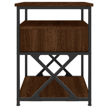 Mesas de cabeceira 2 pcs derivados de madeira carvalho castanho