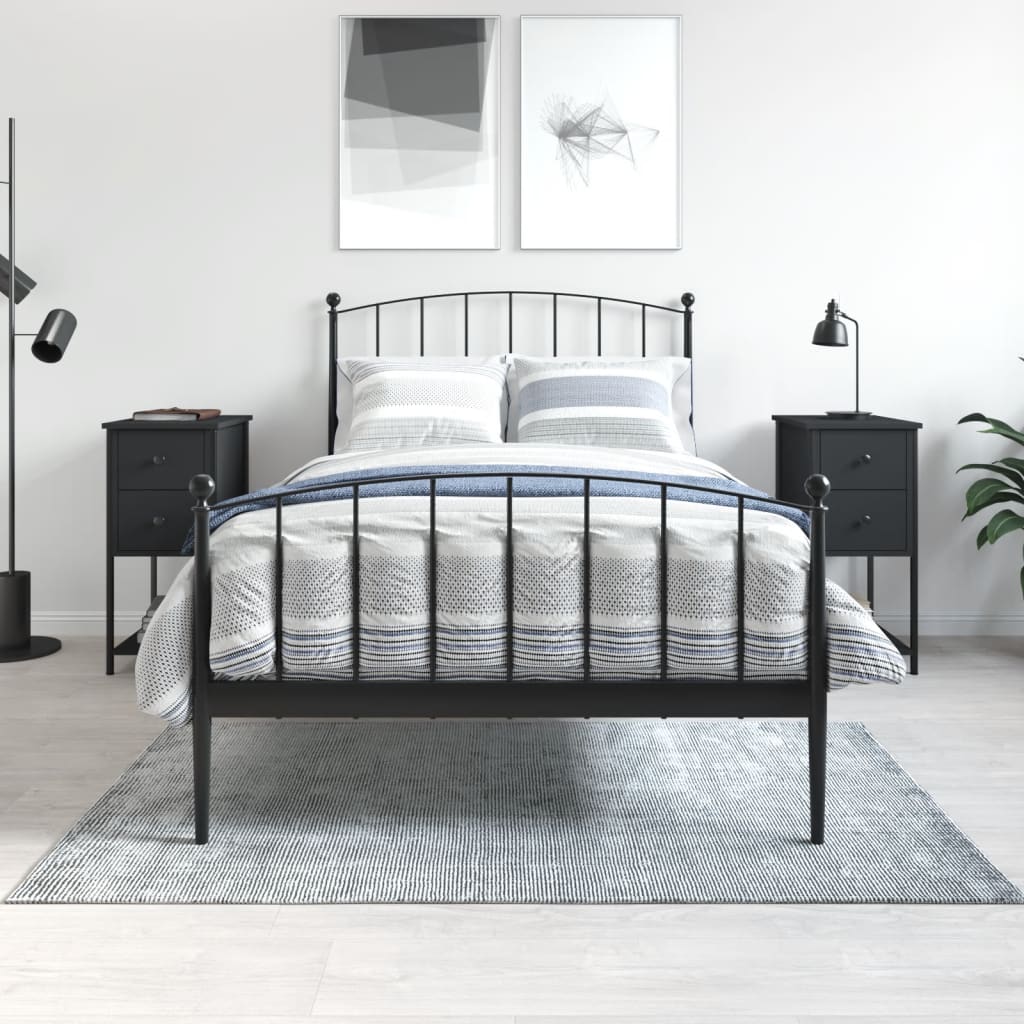 Mesas de cabeceira 2 pcs 32x42x70 cm derivados de madeira preto