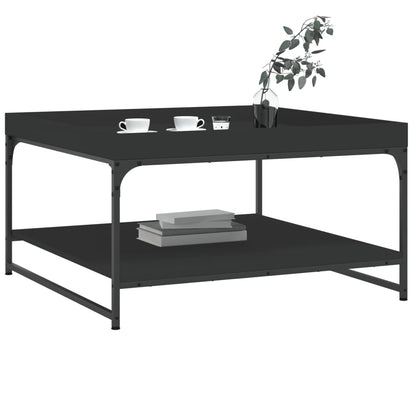 Mesa de centro 80x80x45 cm derivados de madeira/ferro preto