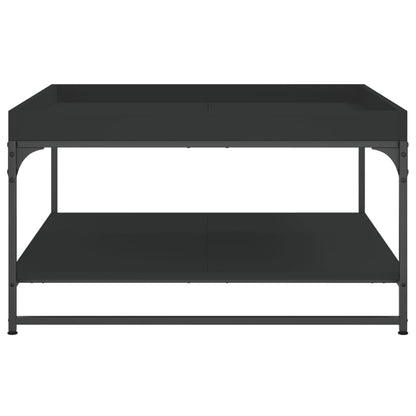 Mesa de centro 80x80x45 cm derivados de madeira/ferro preto