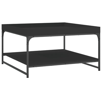 Mesa de centro 80x80x45 cm derivados de madeira/ferro preto