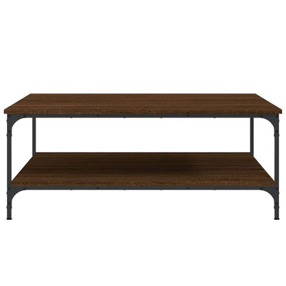 Mesa de centro 100x100x40cm derivados madeira carvalho castanho