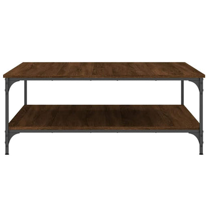 Mesa de centro 100x100x40cm derivados madeira carvalho castanho