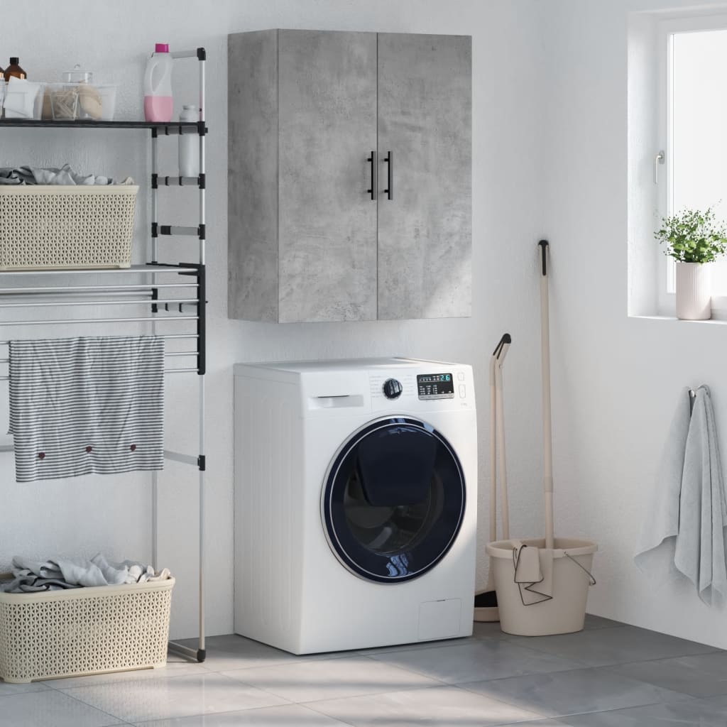 Armário de parede 69,5x34x90 cm cinzento cimento