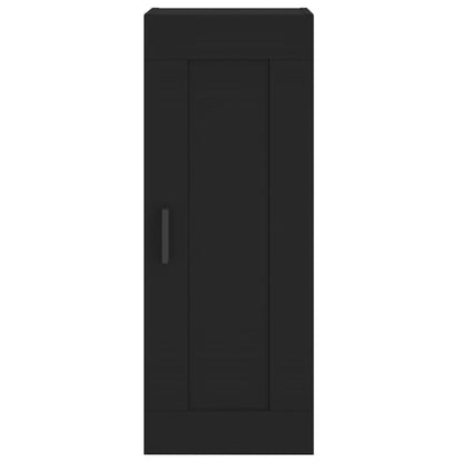 Armário de parede 34,5x34x90 cm derivados de madeira preto