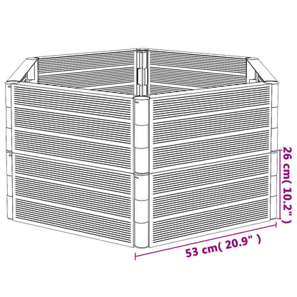 Vasos/floreiras de jardim 2 pcs PP antracite