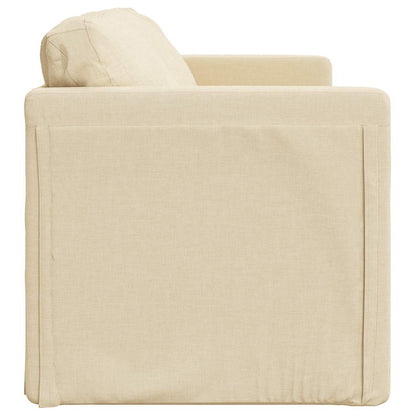 Sofá-cama sem pés 112x174x55 cm tecido cor creme