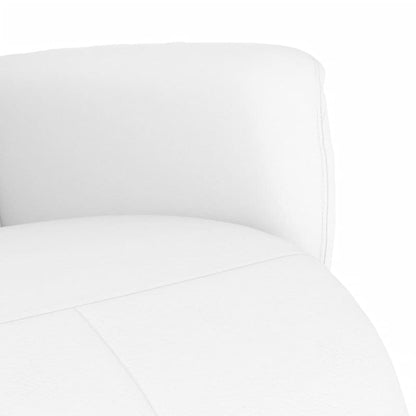 Cadeira reclinável com apoio de pés couro artificial branco
