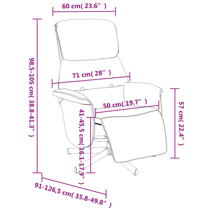 Cadeira reclinável com apoio de pés tecido tecido verde-escuro