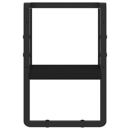 Prateleira de parede com barra 20x25x30 cm preto