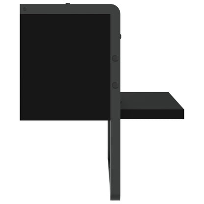 Prateleira de parede com barra 30x25x30 cm preto