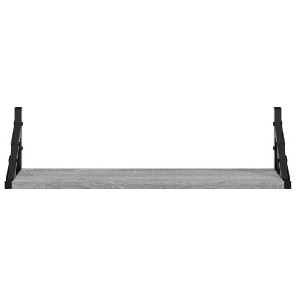 Prateleiras de parede 2 pcs 60x15x15,5 cm cinzento sonoma