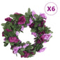 Grinaldas de flores de Natal 6 pcs 250 cm roxo claro