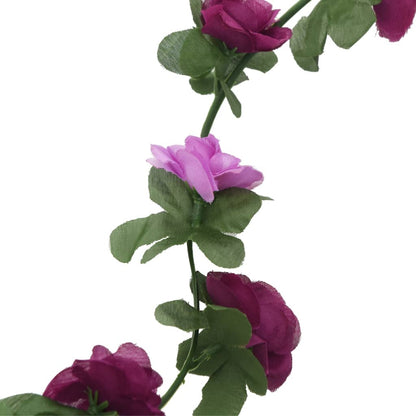 Grinaldas de flores de Natal 6 pcs 250 cm roxo claro