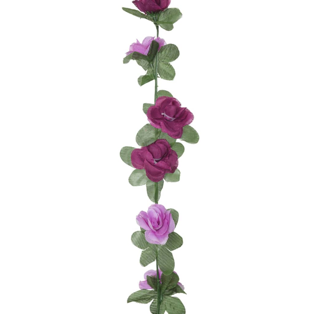 Grinaldas de flores de Natal 6 pcs 250 cm roxo claro