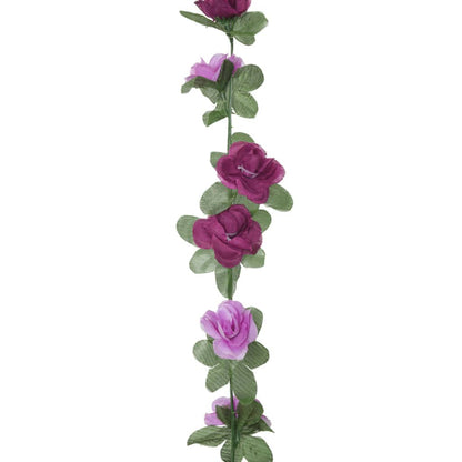 Grinaldas de flores de Natal 6 pcs 250 cm roxo claro
