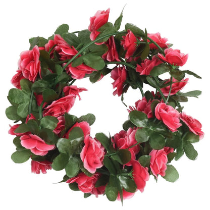 Grinaldas de flores de Natal 6 pcs 250 cm vermelho