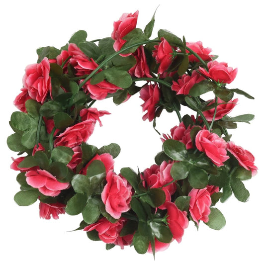 Grinaldas de flores de Natal 6 pcs 250 cm vermelho