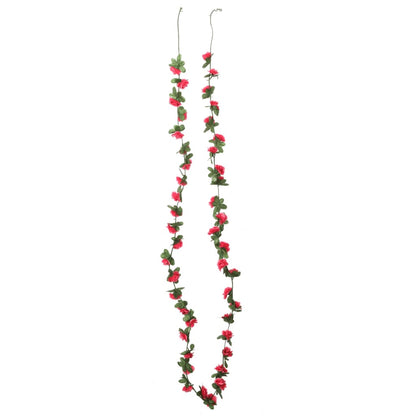 Grinaldas de flores de Natal 6 pcs 250 cm vermelho