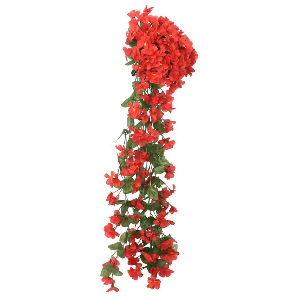 Grinaldas de flores de Natal 3 pcs 85 cm vermelho
