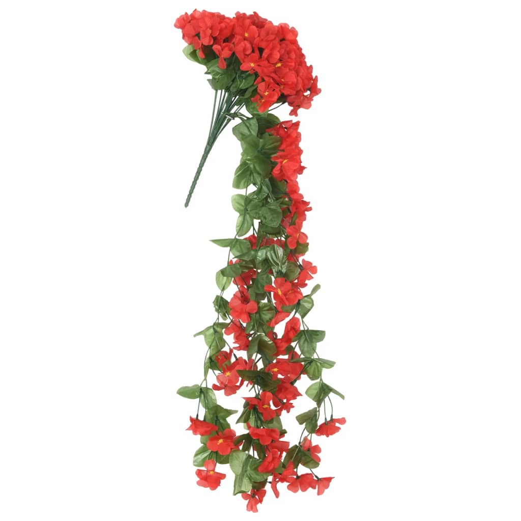 Grinaldas de flores de Natal 3 pcs 85 cm vermelho