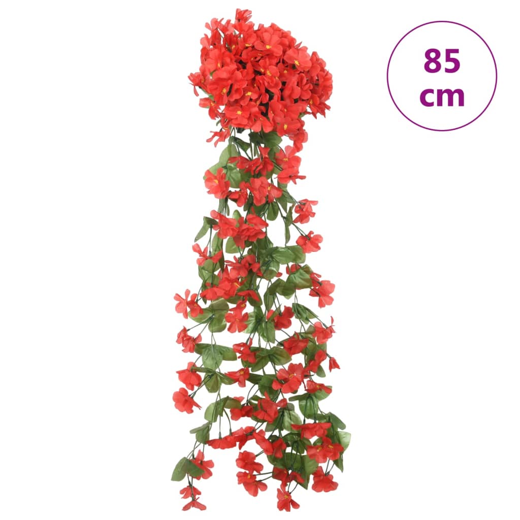 Grinaldas de flores de Natal 3 pcs 85 cm vermelho