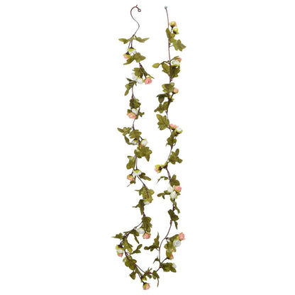 Grinaldas de flores de Natal 6 pcs 215 cm champanhe
