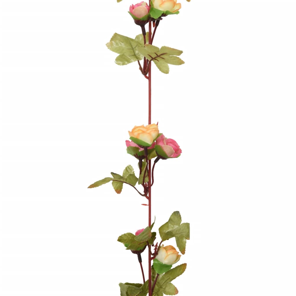 Grinaldas de flores de Natal 6 pcs 215 cm rosa