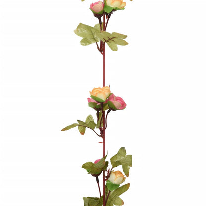 Grinaldas de flores de Natal 6 pcs 215 cm rosa
