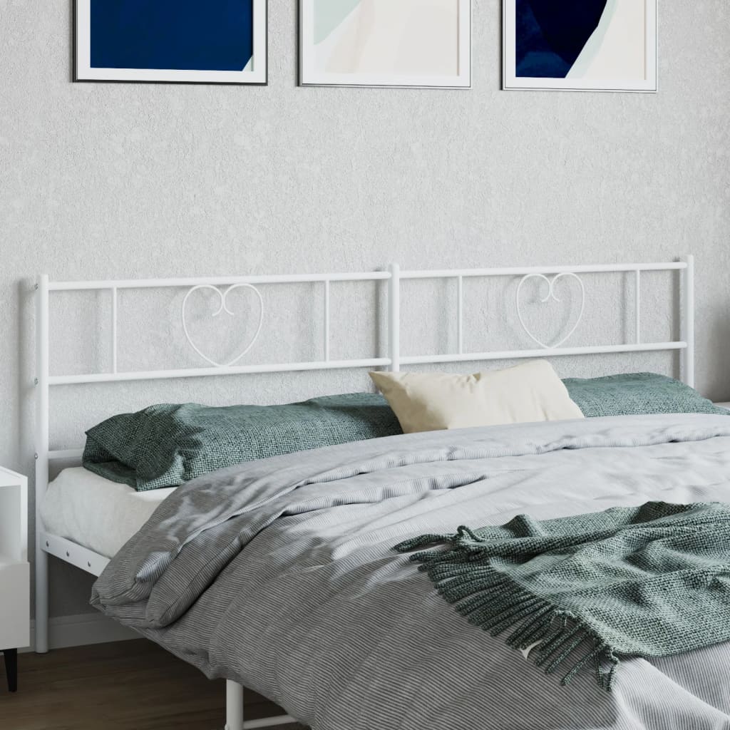 Cabeceira de cama 180 cm metal branco