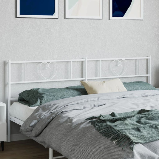 Cabeceira de cama 180 cm metal branco